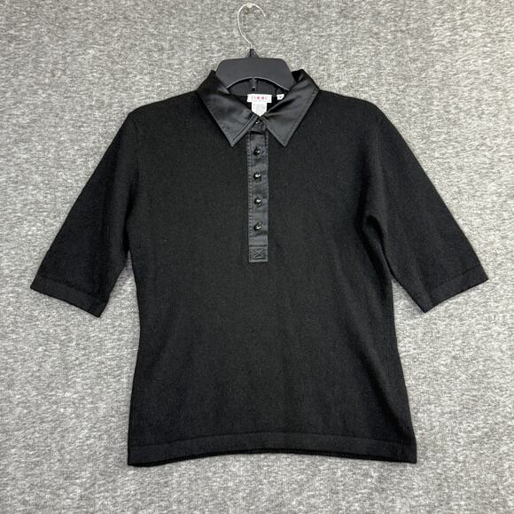 Isaac Mizrahi Vintage 90's Pique Polo Size Large Lambswool Angora - Picture 1 of 6